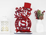 Snowman Monogram Stand