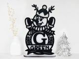 Snowman Monogram Stand