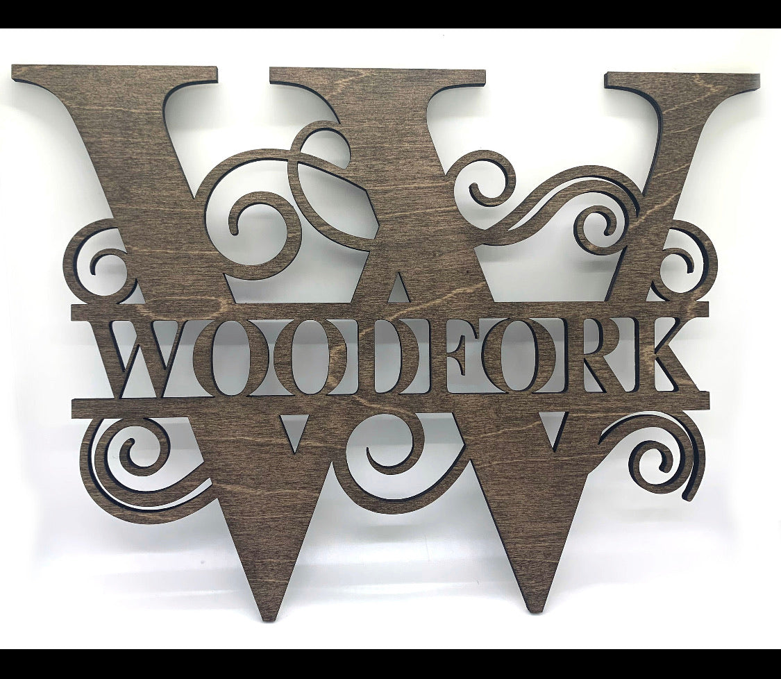 Swirl Letter Monogram