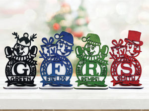 Snowman Monogram Stand